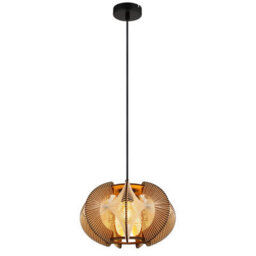 Luminosa Lighting Luminosa Sakura 34Cm Wire Frame Pendant Ceiling Light Matt Black 1X E27 - thumbnail 1