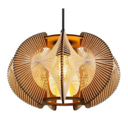 Luminosa Lighting Luminosa Sakura 34Cm Wire Frame Pendant Ceiling Light Matt Black 1X E27 - thumbnail 3