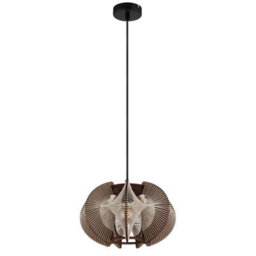 Luminosa Lighting Luminosa Sakura 34Cm Wire Frame Pendant Ceiling Light Matt Black 1X E27 - thumbnail 2