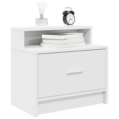 Berkfield Bedside Cabinets With Drawer 2 Pcs White 51X31X47 Cm - image 1