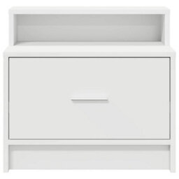 Berkfield Bedside Cabinets With Drawer 2 Pcs White 51X31X47 Cm - thumbnail 4