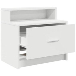 Berkfield Bedside Cabinets With Drawer 2 Pcs White 51X31X47 Cm - thumbnail 5