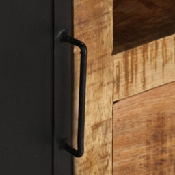 Berkfield Tv Cabinet 110X31X46 Cm Rough Mango Wood - thumbnail 7