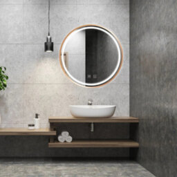 Mirror Rea Led P11398 mmj Brush Copper 90Cm, Round - thumbnail 3