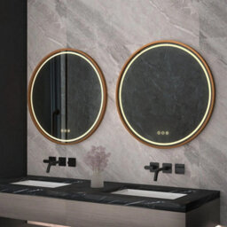 Mirror Rea Led P11398 mmj Brush Copper 90Cm, Round - thumbnail 4