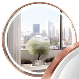 Mirror Rea Led P11398 mmj Brush Copper 90Cm, Round