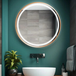 Mirror Rea Led P11398 mmj Brush Copper 90Cm, Round - thumbnail 5