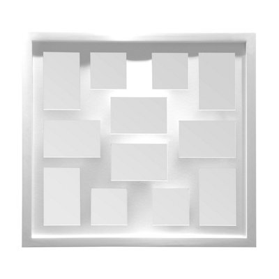 Orsina White Multi Photo Frame,glass Front 12 Photos Display,versatile Landscape, Portrait, & Square Photos Holder - image 1