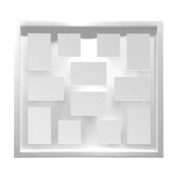Orsina White Multi Photo Frame,glass Front 12 Photos Display,versatile Landscape, Portrait, & Square Photos Holder