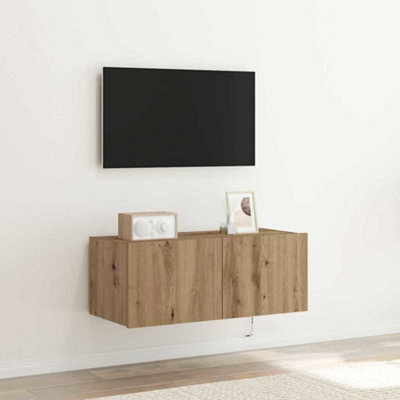 Walplus Tv Wall Cabinet Artisan Oak 80 X 35 X 31 Cm Engineered Wood - image 1