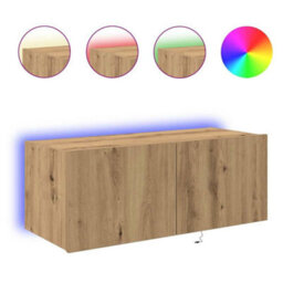 Walplus Tv Wall Cabinet Artisan Oak 80 X 35 X 31 Cm Engineered Wood - thumbnail 4