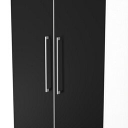 Gloucester Double Wardrobe In Black Gloss & White Matt (Ready Assembled) - thumbnail 4