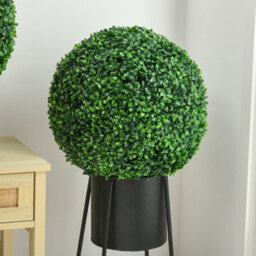 Homcom Set Of 2 Artificial Topiary Balls Indoor Outdoor Faux Boxwood Balls - thumbnail 7