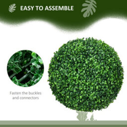 Homcom Set Of 2 Artificial Topiary Balls Indoor Outdoor Faux Boxwood Balls - thumbnail 5