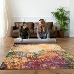 Ameha Modern Abstract Cashmere Rugs Non Slip Area Rug Living Room Bedroom Abstract Pattern Carpets- 120X170 Cm - thumbnail 4