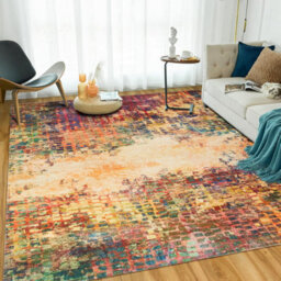 Ameha Modern Abstract Cashmere Rugs Non Slip Area Rug Living Room Bedroom Abstract Pattern Carpets- 120X170 Cm - thumbnail 3