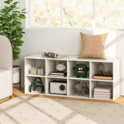 Costway 8-Cube Shoe Bench Entryway Shoe Rack Cabinet 8 Cubbies Storage Shelf - thumbnail 8