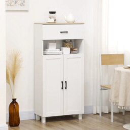 Kitchen Cupboard Storage Cabinet With Drawer, Countertop, White - thumbnail 5