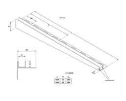 Ilcom Shower Profile Glass Fixing Lpsp In Gloss Black Stainless Steel - thumbnail 5