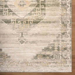 Livabliss Fifth Avenue-Vintage Green Brown Grey Traditional Boho Fringe Living Dining Bedroom Rug 200 X 275 Cm Easy Care, Non Shedding - thumbnail 7