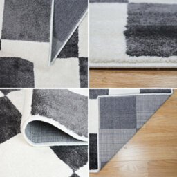 Homeart Plaid Area Rug , Super Soft & Sustainable Woven Carpet With Modern Checkered Design Anthracite 120X170 - thumbnail 6