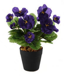 Best Artificial 30Cm Lilac Pansy Plug Plant - Pot Not Included - thumbnail 1