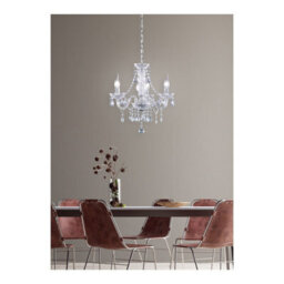 Luminosa Lighting Luminosa Lüster Classic 3 Light Multi Arm Chandelier Chrome Clear - Uk Stock - thumbnail 2