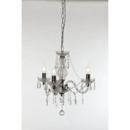 Luminosa Lighting Luminosa Lüster Classic 3 Light Multi Arm Chandelier Chrome Clear