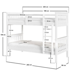 Flair Cypress Detachable Bunk Bed White - thumbnail 8