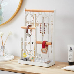 Xample Jewellery Organiser Jewellery Stand Holder, 4 Tiers Jewelry Stands Necklace Organizer Earring Holder, 10 Hooks Jewelry Tower Rack - thumbnail 4