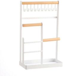 Xample Jewellery Organiser Jewellery Stand Holder, 4 Tiers Jewelry Stands Necklace Organizer Earring Holder, 10 Hooks Jewelry Tower Rack - thumbnail 7