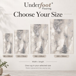 Underfoot Abstract Rug Beige Modern High Low Pile Living Room Bedroom Indoor - thumbnail 5