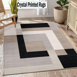 Ameha Printed Rugs Milo Neutral Bedroom Living Room Kitchen Indoor Outdoor Large Non Slip Area Rug Modern Geometric Carpets, 160X230 Cm - thumbnail 1