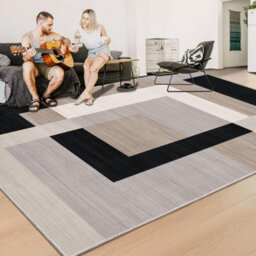 Ameha Printed Rugs Milo Neutral Bedroom Living Room Kitchen Indoor Outdoor Large Non Slip Area Rug Modern Geometric Carpets, 160X230 Cm - thumbnail 7