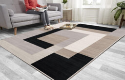 Ameha Printed Rugs Milo Neutral Bedroom Living Room Kitchen Indoor Outdoor Large Non Slip Area Rug Modern Geometric Carpets, 160X230 Cm - thumbnail 5