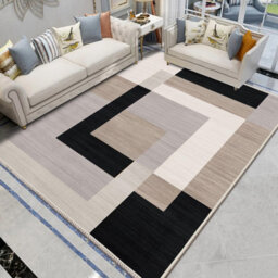 Ameha Printed Rugs Milo Neutral Bedroom Living Room Kitchen Indoor Outdoor Large Non Slip Area Rug Modern Geometric Carpets, 160X230 Cm - thumbnail 4