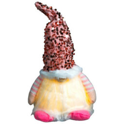 Set Of 3 Christmas Light Up Gonks - Festive Xmas Scandi Faceless Gonk Gnome Santa Novelty Decoration - 1 Pink, Silver & Red - thumbnail 7