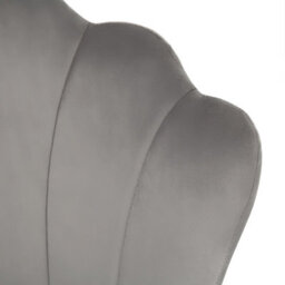 Mini Flora - Pair Of Dining Chairs - Velvet Upholstery With Floral Design (Grey) - thumbnail 9