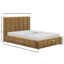Solace+Co Emilie Ribbed Kingsize Ottoman Bed Mocha Velvet - thumbnail 7