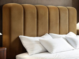 Solace+Co Emilie Ribbed Kingsize Ottoman Bed Mocha Velvet - thumbnail 2