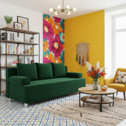 Dover 3 Seater Sofa Bed With Dl Mechanism Bedding Storage 192 Cm Wide Modern Sofa For The Living Room Green - thumbnail 1