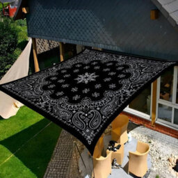 Black 200Cmx200Cm Rectangular Shade Sail Waterproof Uv Resistant - thumbnail 3