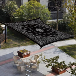 Black 200Cmx200Cm Rectangular Shade Sail Waterproof Uv Resistant - thumbnail 4