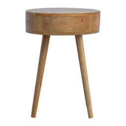 Artisan Furniture Nordic Circular Shaped Oak-Ish Bedside - thumbnail 5