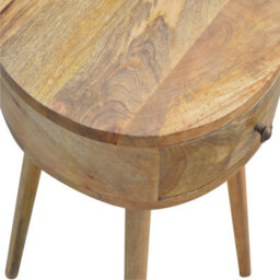 Artisan Furniture Nordic Circular Shaped Oak-Ish Bedside - thumbnail 4