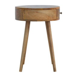Artisan Furniture Nordic Circular Shaped Oak-Ish Bedside - thumbnail 7