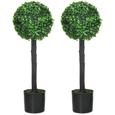 Wyld Haus Losasa Zimo Set Of 2 Artificial Boxwood Ball Trees 60Cm - Indoor Or Outdoor, Uv-Resistant - image 1