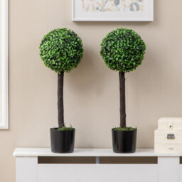 Wyld Haus Losasa Zimo Set Of 2 Artificial Boxwood Ball Trees 60Cm - Indoor Or Outdoor, Uv-Resistant - thumbnail 6