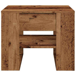 Berkfield Coffee Table Old Wood 55.5X55X45 Cm Engineered Wood - thumbnail 4