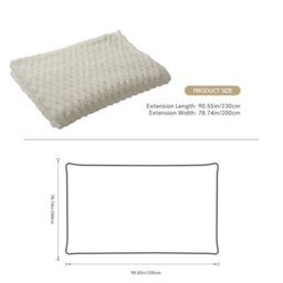 Darphe Beige Washable Foldable Polyester Throw Blanket 230Cm W X 200Cm D - thumbnail 7